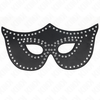Kink Masked Allure KINK Leatherette Mask Model 2 with Rivets 30x12 cm - Adjustable Juodas