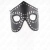 Kink Masked Allure KINK Leatherette Mask Model 2 with Rivets 30x12 cm - Adjustable Juodas