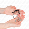 Kink Nipple Grip KINK Bead Chain Nipple Clamps 30cm - Adjustable Metal System, Sidabrinis