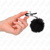 Kink Nipple Grip KINK Faux Fur Ball Adjustable Nipple Clamps Juodas 6cm - Elegant Comfort