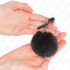 Kink Nipple Grip KINK Faux Fur Ball Adjustable Nipple Clamps Juodas 6cm - Elegant Comfort