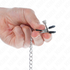Kink Nipple Grip KINK Flat Chain Nipple Clamps Sidabrinis Adjustable 34 cm Metal Design