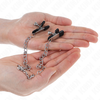 Kink Nipple Grip KINK Flat Chain Nipple Clamps Sidabrinis Adjustable 34 cm Metal Design