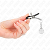 Kink Nipple Grip Kink Sidabrinis Glass Bead Adjustable Nipple Clamps 6cm - Elegant Metal Design