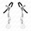 Kink Nipple Grip Kink Sidabrinis Glass Bead Adjustable Nipple Clamps 6cm - Elegant Metal Design