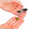 Kink Nipple Grip KINK Gold Single Bell Nipple Clamp 6cm - Adjustable Metal Sensory Clip