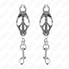 Kink Nipple Grip KINK Japanese Clover Nipple Clamps with Hooks Sidabrinis - Adjustable Metal Design