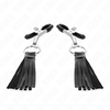 Kink Nipple Grip KINK Leatherette Tassel Nipple Clamps 6cm - Adjustable Metal Design