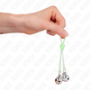 Kink Nipple Grip Kink Luminous Skull Adjustable Nipple Clamps with Bells Žalias/Sidabrinis
