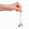 Kink Nipple Grip KINK Luminous Skull Adjustable Clamps with Bells Rožinė/Sidabrinis - Custom Fit