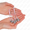 Kink Nipple Grip KINK Luminous Skull Adjustable Clamps with Bells Rožinė/Sidabrinis - Custom Fit