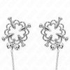 Kink Nipple Grip KINK Metal Flower Adjustable Nipple Clamps with Decorative Chain - Sidabrinis Finish