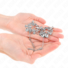 Kink Nipple Grip KINK Metal Flower Adjustable Nipple Clamps with Decorative Chain - Sidabrinis Finish