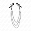 Kink Nipple Grip KINK Nipple Clamps with Triple Chain Sidabrinis 20/23/28cm Adjustable Design
