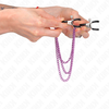 Kink Nipple Grip KINK Nipple Clamp Set with Triple Chain Violetinė Adjustable 20/23/28 cm