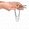 Kink Nipple Grip KINK Nipple Clamps with Triple Chain Sidabrinis 20/23/28cm Adjustable Design