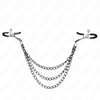 Kink Nipple Grip KINK Adjustable Nipple Clamps with Triple Chains Juodas 20/23/28cm