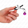 Kink Nipple Grip KINK Violetinė Bell Nipple Clamp 6cm - Adjustable Metal Priedas