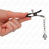 Kink Nipple Grip KINK Sidabrinis Bell Pendant Adjustable Nipple Clamps 6cm - Metal &amp; Precision Fit