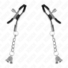 Kink Nipple Grip KINK Sidabrinis Bell Pendant Adjustable Nipple Clamps 6cm - Metal &amp; Precision Fit