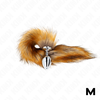 Kink Pleasure Plugs KINK Medium Plug with Synthetic Brown Tail 8x3.5 cm - Fantasy Priedas