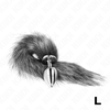 Kink Pleasure Plugs KINK Intimate Plug L with 40cm Synthetic Pilkas Tail - 10x4cm Silicone