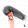 Kink Pleasure Plugs KINK Intimate Plug L with 40cm Synthetic Pilkas Tail - 10x4cm Silicone
