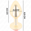 Kink Pleasure Plugs KINK Plug Gold Metal Rose Raudona M - Stainless Steel, Elegant Design, 7cm