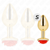 Kink Pleasure Plugs KINK Metal Plug Gold with Raudona Rose Accent - Size S, Stainless Steel
