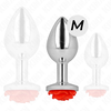 Kink Pleasure Plugs KINK Stainless Steel Plug Rose Raudona M - Elegant Intimate Priedas 7cm