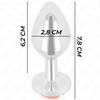 Kink Pleasure Plugs KINK Stainless Steel Plug Raudona Rose S - Compact Metal Model, Decorative Base