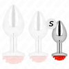 Kink Pleasure Plugs KINK Stainless Steel Plug Raudona Rose S - Compact Metal Model, Decorative Base