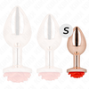 Kink Pleasure Plugs Kink Rose Gold Intimate Plug S with Raudona Rose Accent, Stainless Steel 7.8cm