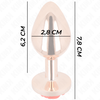 Kink Pleasure Plugs Kink Rose Gold Intimate Plug S with Raudona Rose Accent, Stainless Steel 7.8cm