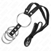 Kink Ring Power KINK Adjustable 4 Connected Metal Rings with Leather Belt 112 cm
