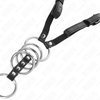 Kink Ring Power KINK Steel &amp; Leather Ring Set 5 pcs with Adjustable Strap 112 cm