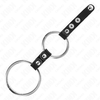 Kink Ring Power KINK Double Intimate Ring 3.8-5 cm with Leather Connector, Juodas