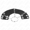 Kink Ring Power KINK Metal Ring Chain 4cm with Leather Strap - Robust Steel &amp; Adjustable Fit