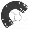 Kink Ring Power KINK Metal Ring Chain 4cm with Leather Strap - Robust Steel &amp; Adjustable Fit