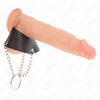 Kink Ring Power KINK Metal Ring Chain 4cm with Leather Strap - Robust Steel &amp; Adjustable Fit