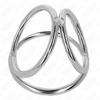 Kink Ring Power KINK Triple Chrome Metal Ring Set 3.2-4.5 cm Stainless Steel, Sidabrinis