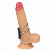 Kink Ring Power KINK Triple Metal Ring Set with Leather Connector 3.7-5 cm