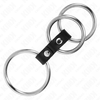 Kink Ring Power KINK Triple Metal Ring Set with Leather Connector 3.7-5 cm