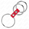 Kink Ring Power KINK Triple Metal Ring Set with Raudona Leather Connector 3.7-5 cm