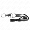 Kink Ring Power KINK Adjustable Triple Metal Ring with Leather Strap 3.8-5 cm, 112 cm Belt