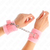 Kink Wrist Restraint Rožinė KINK Beginner Fur Wrist Cuffs Rožinė 30x7 cm - Soft Adjustable Fastening