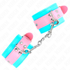Kink Wrist Restraint Mėlyna KINK Cute Wrist Restraints Mėlyna/Rožinė Adjustable 16-28cm x 5cm