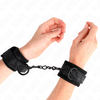 Kink Wrist Restraint Kink Dark Lace Neoprene Adjustable Wrist Cuffs Juodas 20-29cm x 5cm