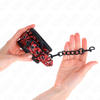 Kink Wrist Restraint KINK Diamond Pattern Adjustable Wrist Restraints Dark Raudona 17-26cm x 5.5cm