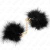 Kink Wrist Restraint KINK Feather Wrist Cuffs with Gold Chain - Elegant Adjustable Restraint